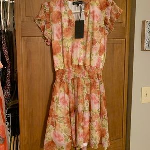 Gibson Look mocked floral dress NWT
